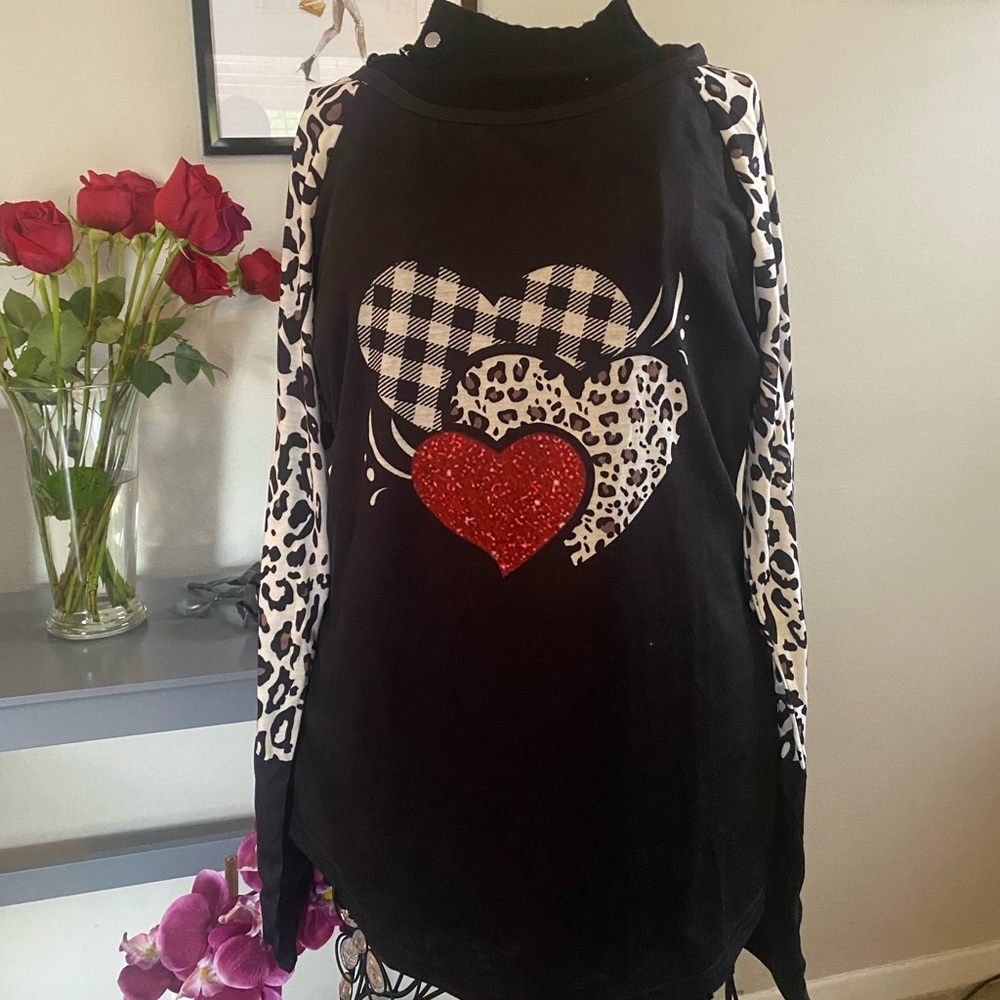 Long sleeve heart shirt